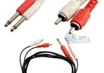 2m 2 RCA Male to Dual 1/4