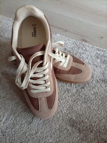 Brown suede trainers