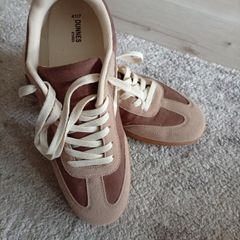 Brown suede trainers