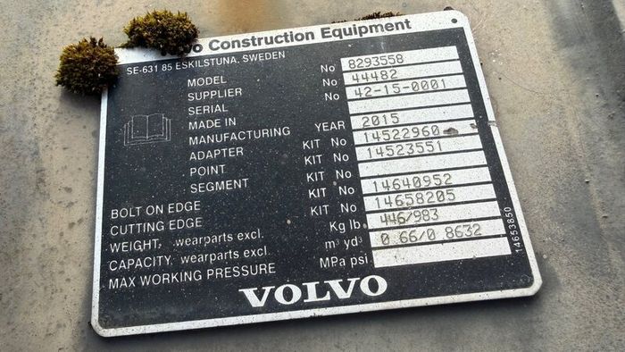 Volvo 1.1m Digging Bucket - 0.66m3