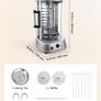 Countertop Vertical Rotating Oven 11.5L Rotisserie Shawarma Machine, 1500W Kebab Grill Roaster with Heat-Resistant Door, Drip Tray, and Timer Control, Kebab Rack with 7 Skewers Image 7