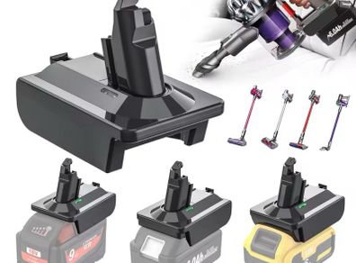 V6 Battery Adapter Li-ion Battery Convert To For Dyson V6 SV03 SV04 SV09 DC62 DC59 VacuumCleaner for Makita/Dewalt/Milwauke 18V