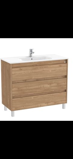 Roca Tenet floor standing 3 drawer unit and basin multiple colours see below 985x460x740