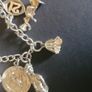 Vintage sterling silver padlock charm bracelet Image 8