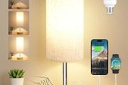 Bedside Lamps, Table Lamp for Living Room Bedroom, Touch Lamps Bedside with USB A+C Charging Ports, Dimmable Small Lamp with Fabric Shade for Kids Room, Study, Dorm, Office(Bulb Included)
