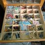 Beautiful Rare Old MEZ Progress Advertising Cabinet with Numbered Drawers 1 to 10 with Contents Image 10