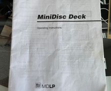 Sony MiniDisc Desk MDS-JE480 - Manual only