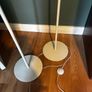 2 Matching ( exactly the same ) Tall Cream / Off White Tall Floor Standing Lamps - will sell individually Image 6