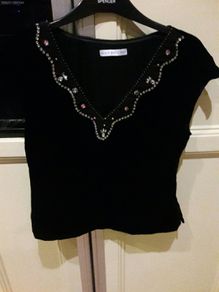 Black evening top Size 12