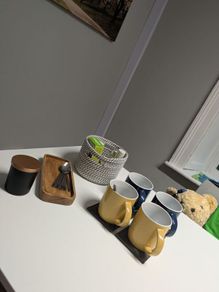 Four ceramic cups