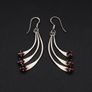Vintage 925 Silver Garnet Kinetic Earrings Image 10