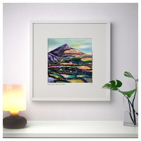 Sugar Loaf & Fields, Co. Wicklow. Large Framed Print by artist Helen Mathews