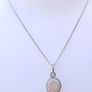 925 Sterling Silver Necklace with Real Freshwater Pearl Pendant length18,5" - 3g Image 6