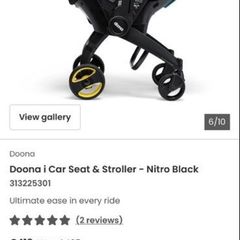 Brand New Doona i Car Seat & Stroller and ISOFIX Base Nitro Black