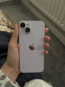 i phone 14 slight cracked screen can't even see it 74% battery