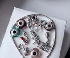 Pandora bracelet with charms