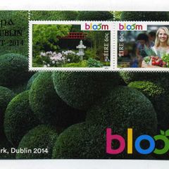 2014 Ireland Stampa Members Souvenir Bloom, Phoenix Park Commemorative Stamps Miniature Sheet Overprinted for Stampa Mint Never Hinged (MNH)