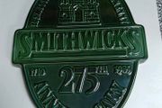 Vintage Smithwick's 275th Anniversary Green Ceramic Plaque produced in 1985. I