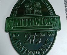 Vintage Smithwick's 275th Anniversary Green Ceramic Plaque produced in 1985. I