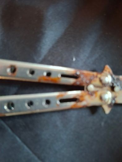 Old Penknife and Steel Butterfly Comb for sale as a lot