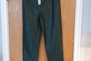 Primark Emerald  Green Faux Leather  Trousers.  S.14.  B.N.W.T