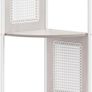 5 Tier Corner Shelf Bookcase with Rattan Side Panels Standing Shelf Metal Frame for Living Room Bedroom Study Kitchen 12.5 x 12.5 x 61.4 inch Image 8