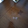 heart shape silver earrings Image 3