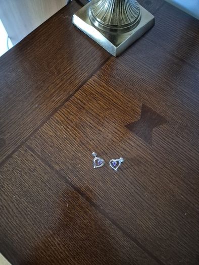 heart shape silver earrings