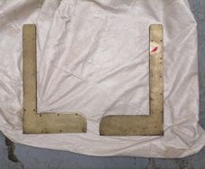 Vintage solid brass door kick plates.