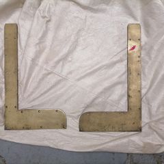 Vintage solid brass door kick plates.