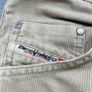 Diesel Corduroy Trousers Mens W34 L34 Beige Relaxed Straight Leg Casual Y2K Image 2
