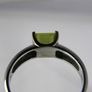 9ct White & Yellow Gold Peridot Ring, Modernist Two-Tone Design, Size P, 3.3g, Fully Hallmarked Image 3