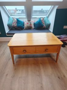 Oak Coffee Table with Drawer