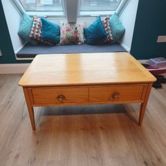 Oak Coffee Table with Drawer