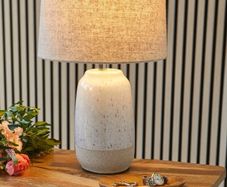Helen James considered oatmeal and stone effect lamps