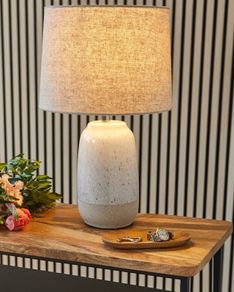 Helen James considered oatmeal and stone effect lamps