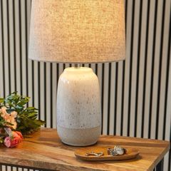 Helen James considered oatmeal and stone effect lamps