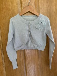Girl's New Silver Glitter Elegant Cardigan / Bolero | Size 5 years