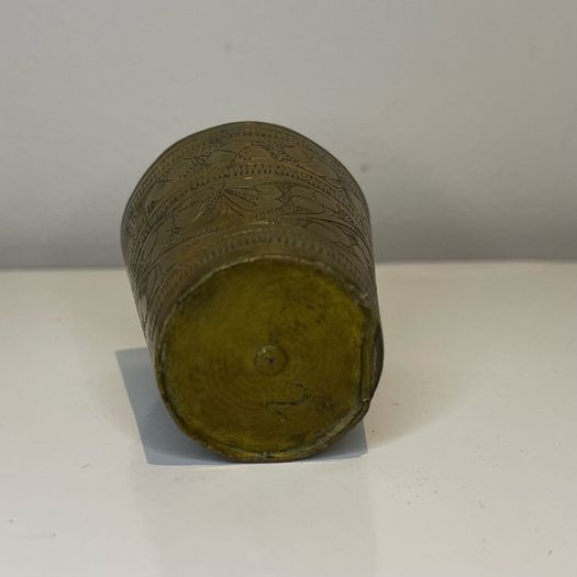 Vintage brass shot cup