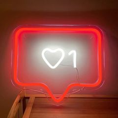Heart Bubble Neon Sign (14" X 12"), Acrylic Board Led Sign for Bedroom Wall Decor, USB Powered Neon Light Sign Wall Decor for Housewarming, Thanksgiving, Christmas, Birthday, Wedding, Baby Shower (FREE POSTAGE)