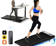 Walking Pad with 9% Incline for Home, 3 In 1 Under Desk Treadmill with Remote Control and App, 3.0HP 2-6KM/H Portable Walking Treadmill, Capacity 110 kg