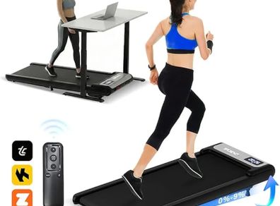 Walking Pad with 9% Incline for Home, 3 In 1 Under Desk Treadmill with Remote Control and App, 3.0HP 2-6KM/H Portable Walking Treadmill, Capacity 110 kg