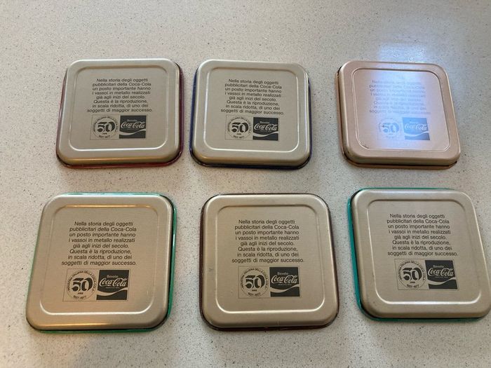 Coca Cola Liberty Metal coasters set