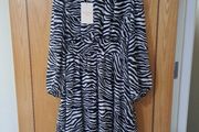 Dress midi size 12 zebra print Emily &amp; Me