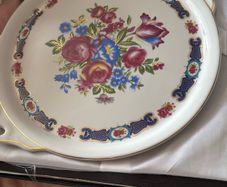 Vintage Portugal's cake plate & utensils