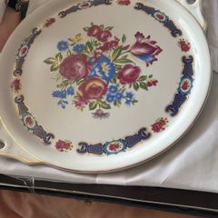 Vintage Portugal's cake plate & utensils