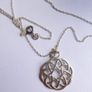 Vintage 925 Sterling Silver Celtic Knot Pendant and Necklace length 16" - 3g Image 6