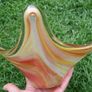 Vintage Hand Blown Glass Fluted Bowl, Dirwood Glass 10,4" x 9,3" H 5,3" Image 7