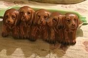 Genuine marked Beswick tray with 5 dogs