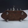 Victorian Edwardian Oak Silver Plated Toast Rack Egg Stand Image 3